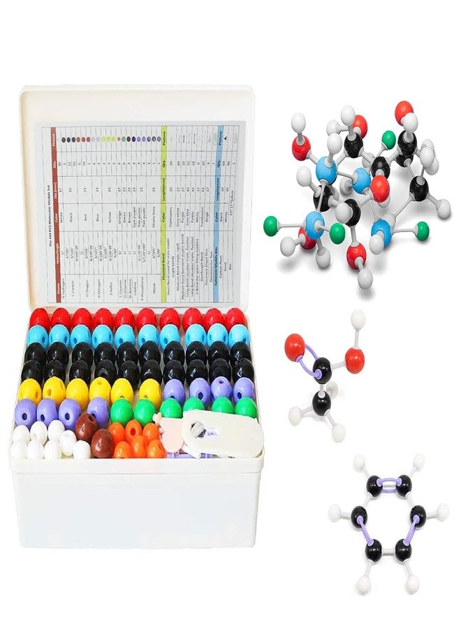 PATPAT® Chemistry Molecular Model Kit (444 Pieces), Student or Teacher Set for Organic and Inorganic Chemistry Learning, Motivate Enthusiasm for Learning and Raising Space Imagination, A Fullerene Kit - Image 1